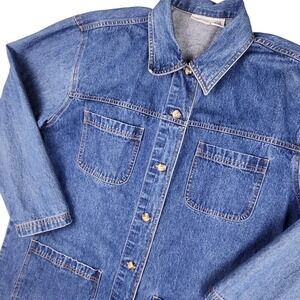 VTG Cabin Creek Denim Barn Chore Jacket Womens L Garden Cabin Country Cottage